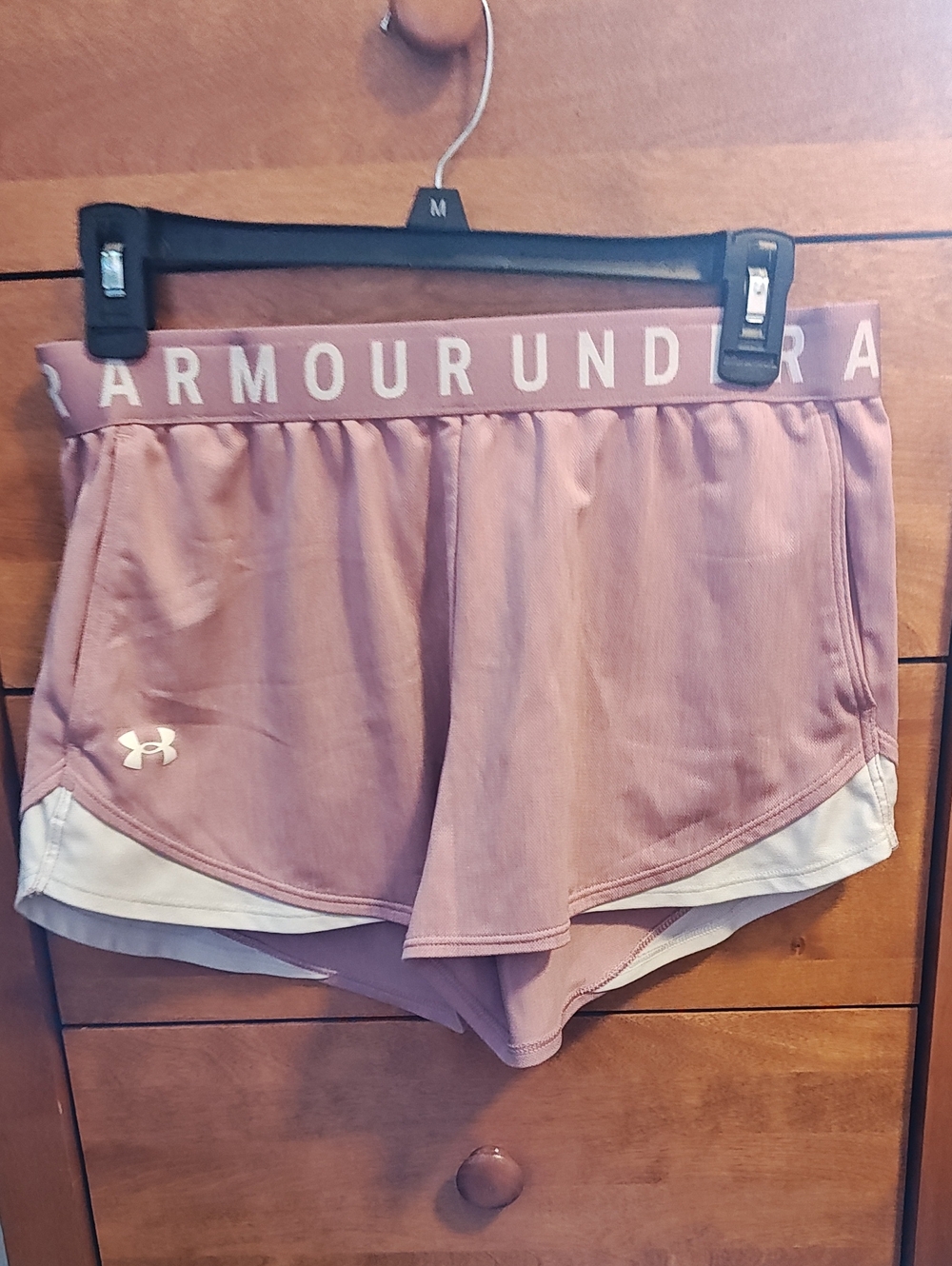 Under Armour Women's Dusty Rose Layered Athletic Shorts